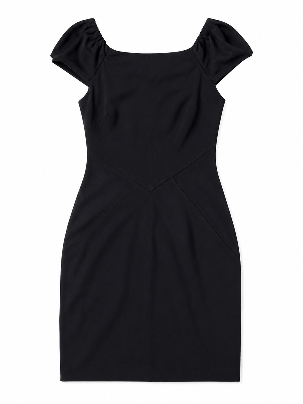 Diane Von Furstenberg Black Square-Neck Helen Dress Size 14 but runs smaller. - Picture 4 of 7